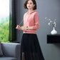 Spring and Autumn Knitted Hooded Sweater Short Loose All-match Top Solid Color Long Sleeve Women's Sweater