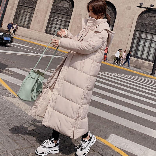Korean Women's Cotton-padded Jacket, Loose and Thick, Over-the-knee Cotton-padded Jacket, Winter Jacket