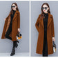 Spring and Autumn Warm Woolen Coat Women's Mid-length Simple Long-sleeved Non-pill Casual Fashion Coat