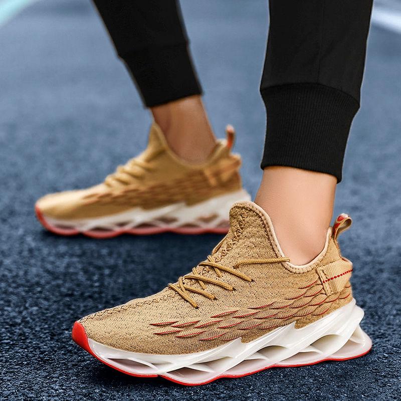 Men's Running Shoes Coconut Blade Twist Sole Men Sneakers Dad Sneakers Breathable Light Sport Shoes
