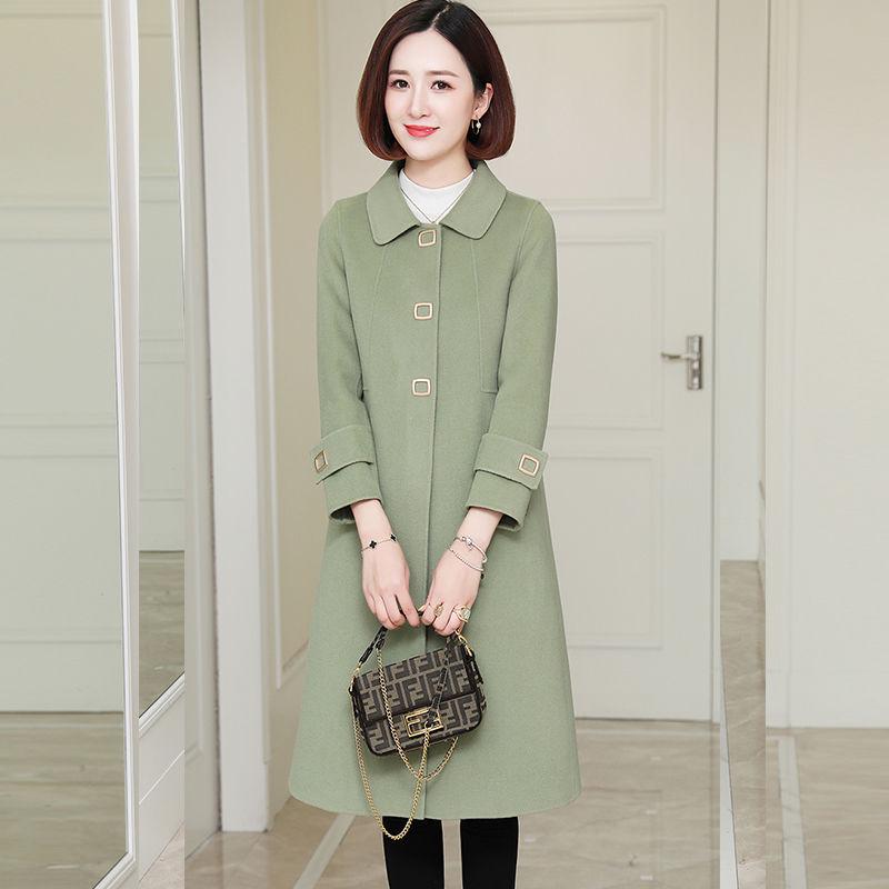 Womens' Woolen Coat Casual Warm Single Breasted Wool Overcoat Women Jacket