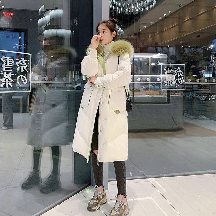 Over The Knee Mid-length Cotton Women's Jacket Winter Cotton Jacket Thick Cotton Jacket Loose Bread