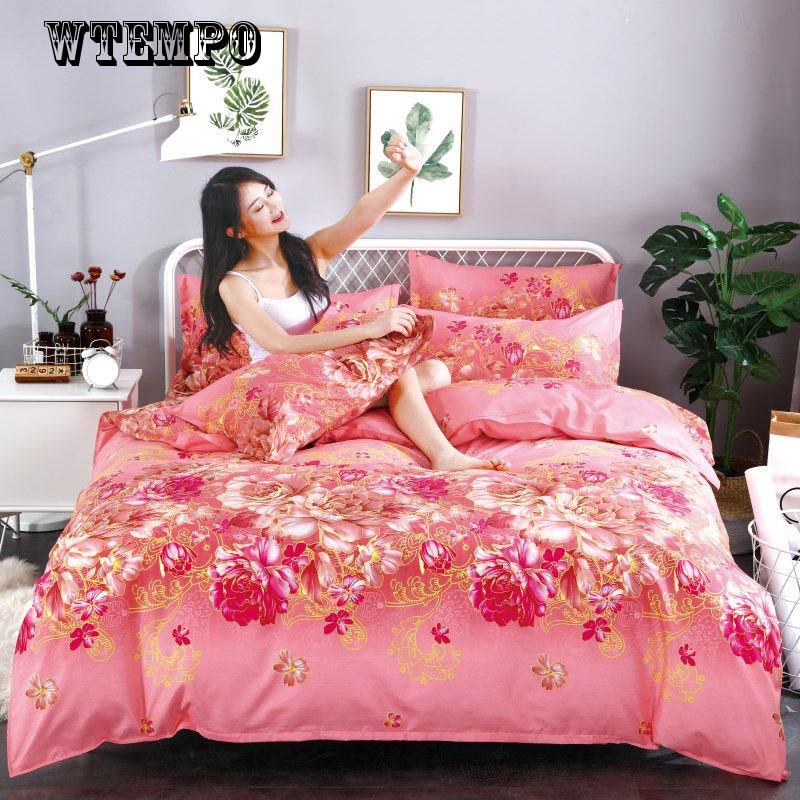 Four Season Fashion Single Queen King Bed Sheets Quilt Comforter Cover Pillowcases