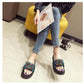 Wedge Platform Sandals Slipper Fashion Outer Wear High Heel Slippers Thick Bottomed Chunky-Heel Women's House Shoes