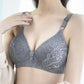 Bra Without Steel Ring Gather The Underwear Receive The Breast Milk Small Chest Breathable Anti-sagging Large Size Adjustment Bra Lace