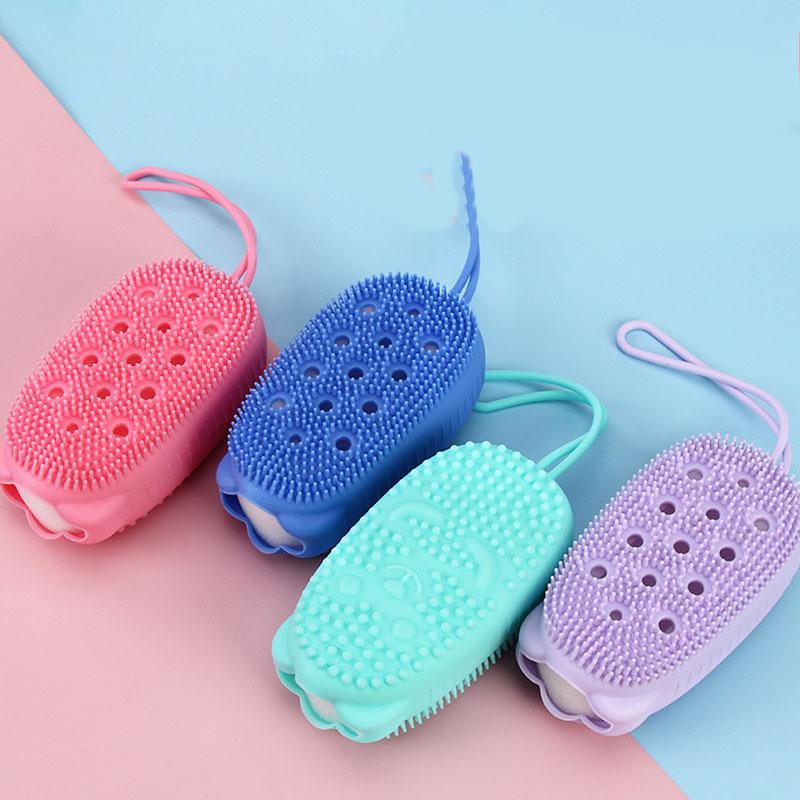 Multifunctional Cleaning Tools Massage Brush Body Scrubber Shower Brush Silicone