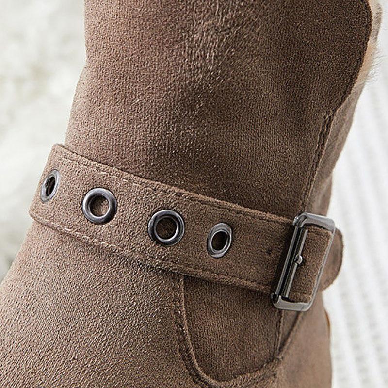 Snow Boots Women's Winter Short Tube and Velvet Non-slip Warm Cotton Shoes All-match Student Tide Martin Boots