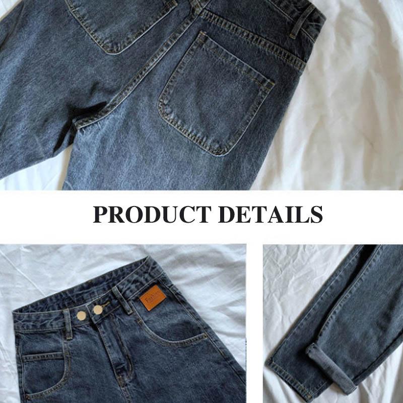 High Waist Loose Radish Jeans Female Harlan Straight Super Thin Old Pants