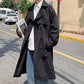 Autumn and Winter Loose Windbreaker Men's Mid-length Coat Jacket Casual Loose Top