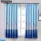Curtain Finished Bedroom Simple Shading Insulation Curtain Printing Shading Short Curtain