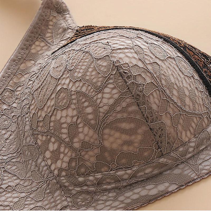Thin Sexy Breast Lifting Gathering Anti-Sagging No Steel Ring Bra Large Size Non Magnetic Women's Lingerie Bra