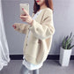 Knitted Cardigan Women Jacket Women Korean Version Loose Students Are Thin and Versatile Thick Sweater Jacket