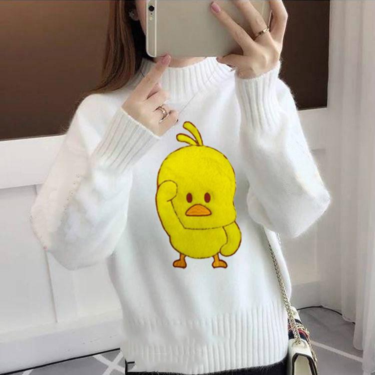 Long Sleeve High Collar Sweater Knitting Sweater Women's Autumn and Winter Bottoming Shirt Warm