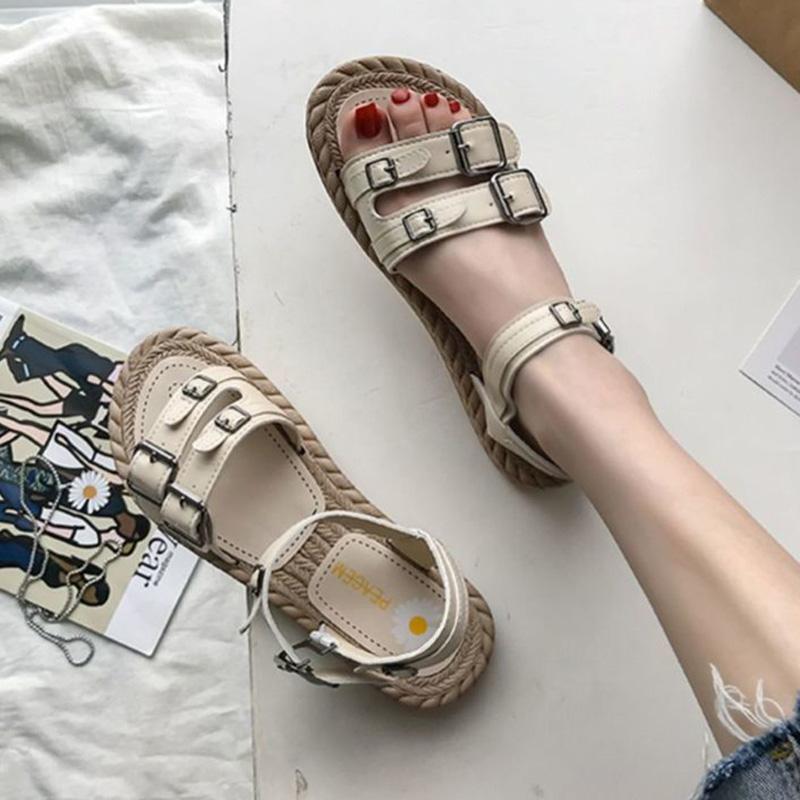 Summer Super Fire Roman Sandals Women's Summer Shoes All-match Student Flat Fairy Style