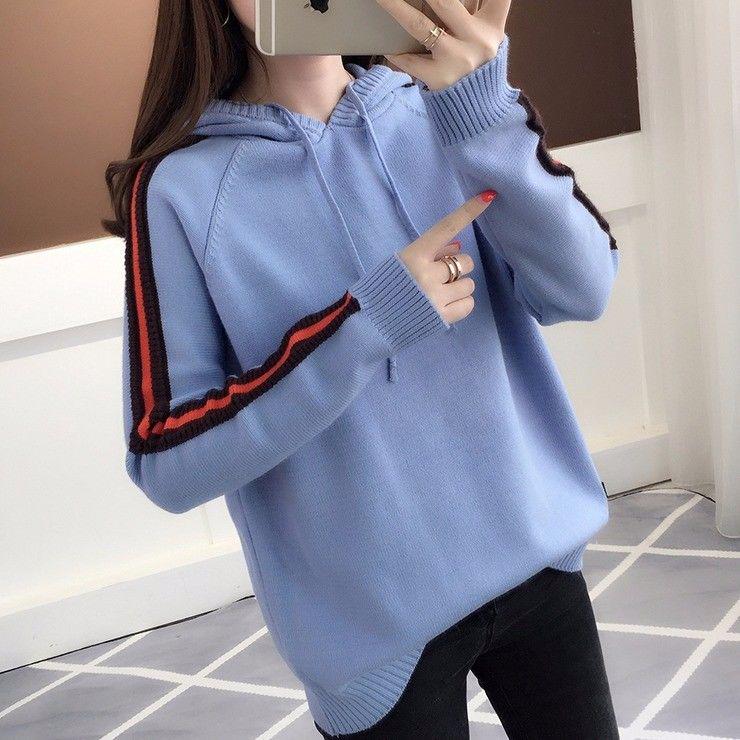 Hood Top Autumn Winter Sweatshirt Cotton Women's Sweatshirt Wild Large Size Long Sleeve Warm