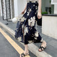 Women Boho Long Skirt Summer Beach Ladies Casual Skirts Floral Chiffon Tutu Skirt One-piece Skirt