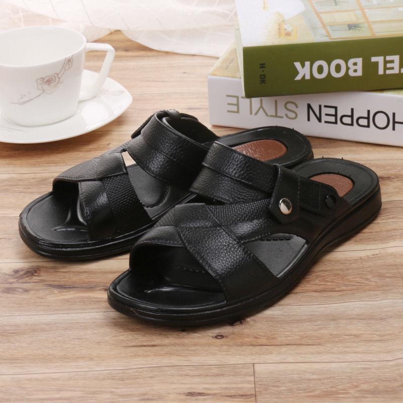Sandals Men's Summer Men's Slippers Men's Baotou New Men's Slippers Beach Shoes Casual Sandals Men Outdoor Sandals Graffiti Slippers Velcro Slippers