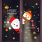 Holiday Santa Claus window decoration storefront glass seamless Christmas wall sticker