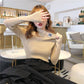 Slim Shirt Half-Turtleneck Elastic Tops Long Sleeve Short Sweater Female Casual Base Sweater