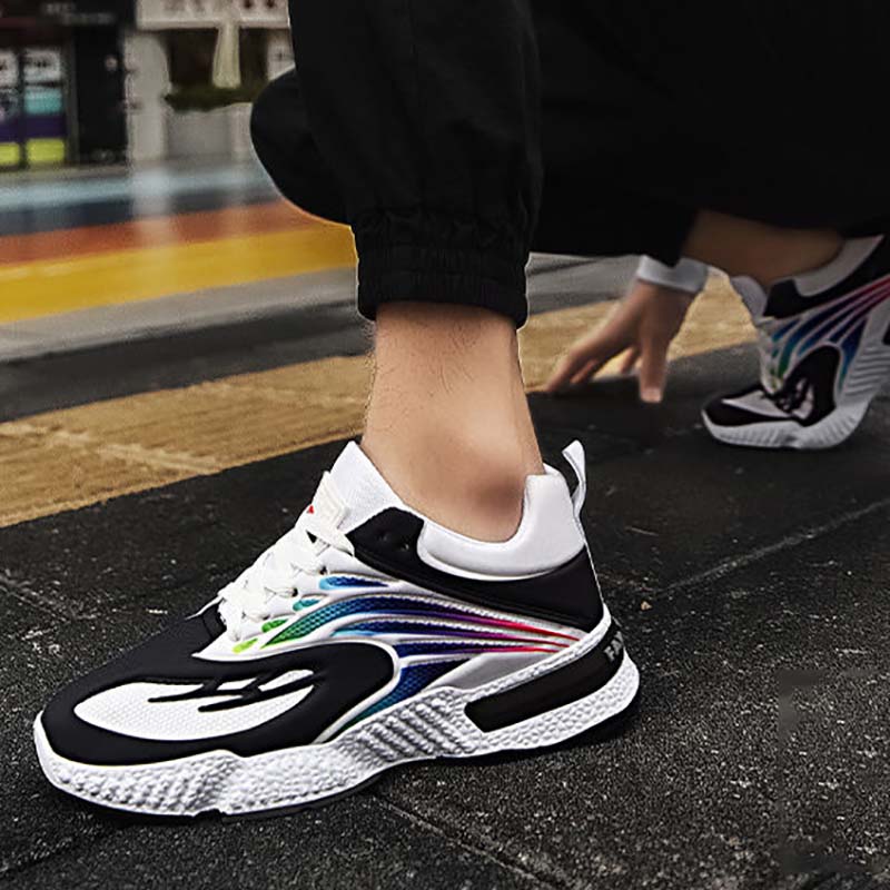 Men's Shoes Spring and Autumn Soft Bottom Soft Surface Breathable Flying Woven Casual Shoes New All-match Men's Sports Shoes Running Shoes Men