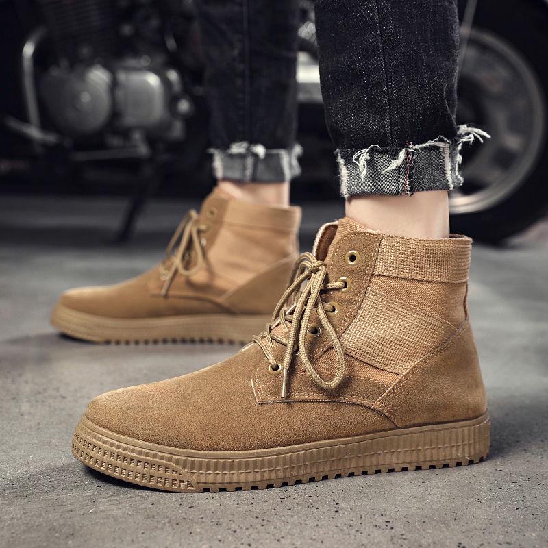 Men's Retro Tooling Boots British Boots Student Casual Boots Men's Outdoor High-top Martin Boots