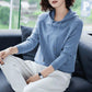 Autumn and Winter Loose Hooded Sweater Knitted Casual Solid Color Sweater Fashion Simple Female Sweater