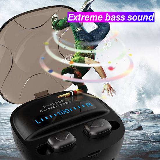 TWS 5.0 Wireless Headphones Bluetooth IPX7 5200mAh Waterproof Stereo Earbuds Headset LED Earphones