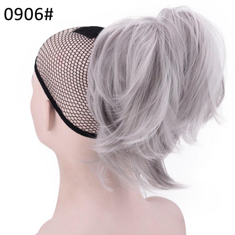 Scrunchy Bun Synthetic Hair Extension Hairpieces for Women Messy Bun Chignon Hair Band Wrap Ponytail