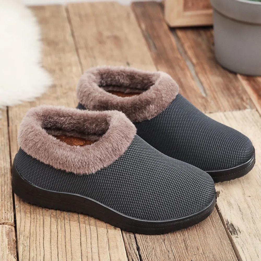 Winter Women's Non-slip Cotton Shoes  Warm Elderly Cotton Shoes Plus Velvet Comfortable Soft Bottom Cotton Shoes