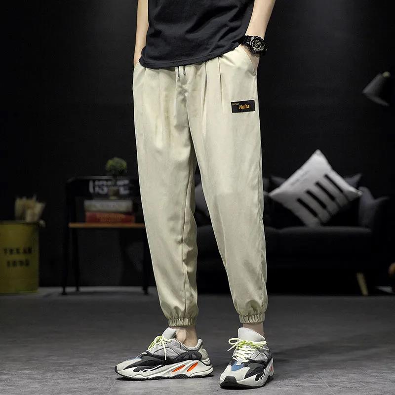 Men's Loose Sports Casual Pants Fashion Harem Pants Spring and Autumn Thin Cropped Trousers