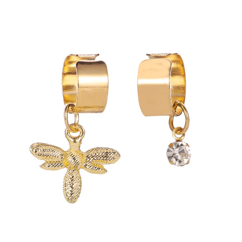 U-shaped Ear Bone Clip Small Bee Diamond Curved Wide Ear Clip Female Suit Without Earrings Earrings