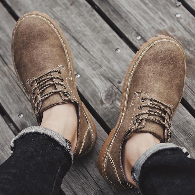 Martin Boots Low To Help Big Shoes Men's Shoes Tooling Shoes Thick Bottom Casual Sports Men's Boots