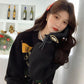 Christmas Sweater Women Fall Winter Retro Embroidery Pattern Pullover Sweater All-match Fashion Jacket Outer Wear