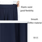 Women Vintage Elegant  High Waist A-line Chiffon Skirt Long Pleated Skirt