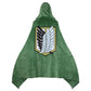 Attack on Titan Hoodie Cape Plush Blanket Anime Throw Shingeki No Kyojin Scouting Legion Cosplay Cloak Anime Blanket