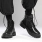 British Style Fashion Trend Martin Boots Men's High-top Shoes Korean Leather Boots All-match High School Boots for Students