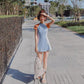 Swimsuit Women Cover Belly Slimming Split Swimsuit Round Neck Short-sleeved Shirt Swimsuit Sweet and Cute Ladies Swimsuit