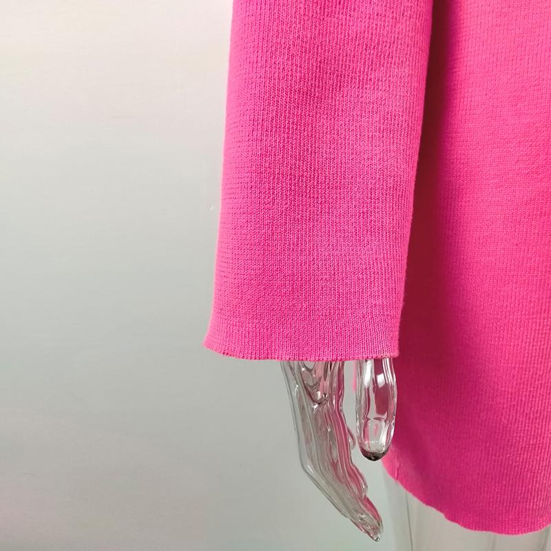Knit Dress Women Paul Lapel Sweater Mid-length Fluffy Pullover Top Trend Sweater Dress Autumn and Winter Loose Lady Style Jumper