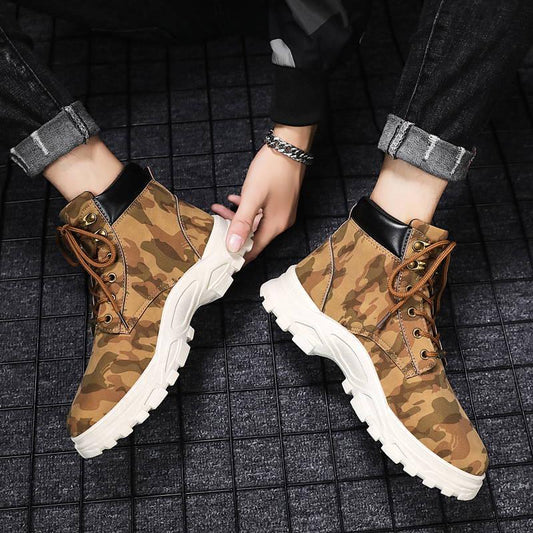 Camouflage Martin Boots Men's Boots Increased Boots Short Boots Desert Boots Men's High Men's Shoes