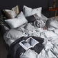 Duvet Cover Sets Silk Bedding Set Satin Grey Queen Bed Quilt Silky 4Pcs Set Summer Bedclothes