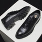 Men's Thick-soled Plaid Leather Shoes Leather Pointed Toe British Business Shoes Casual Shoes Formal Wear Men's Shoes Wedding Husband Shoes Dad Shoes