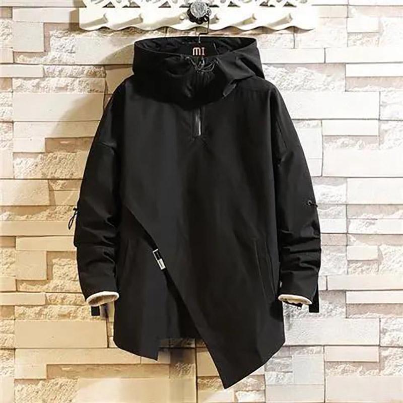Autumn Men's High-level Sense of Hooded Pullover Jacket Men's High Collar Original Jacket Tooling