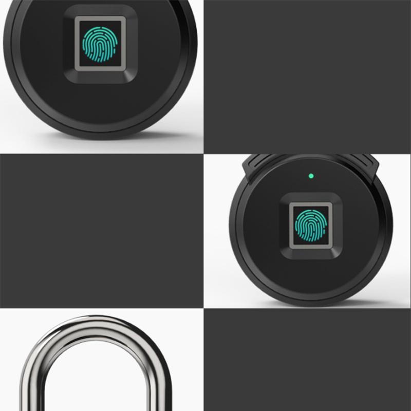 Fingerprint Padlock Intelligent Lock Dormitory Locker Warehouse Door Security Lock Outdoor Remote Authorization Password Padlock