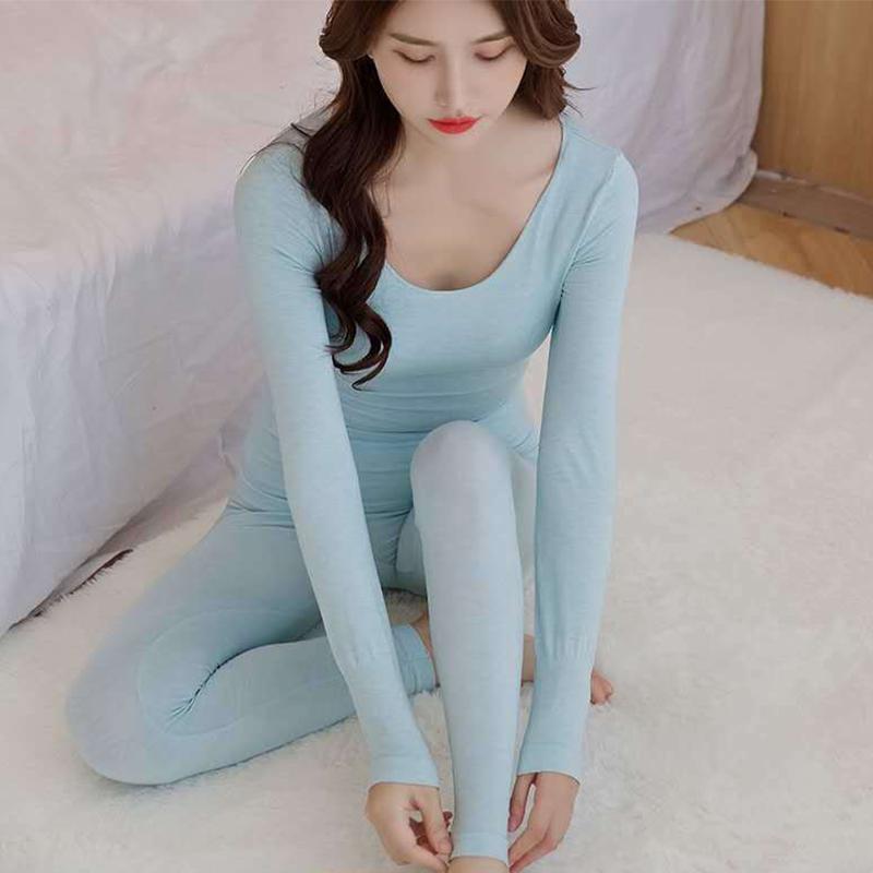 Women's Thin Body Sculpting Bottoming Seamless Autumn Clothes and Long Trousers Underwear Winter Shaping Warm Suit