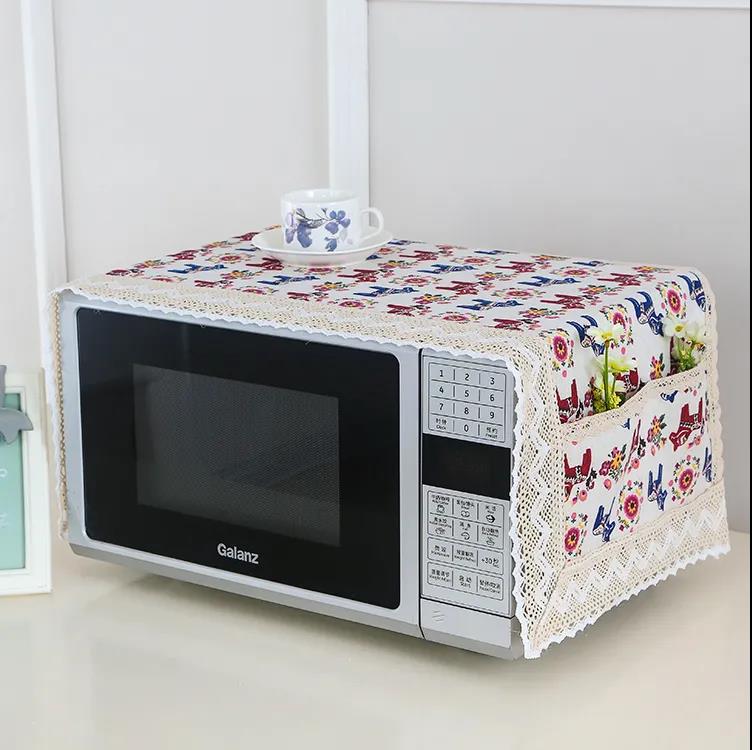 Microwave Dust Cover Household Breathable Dustproof Microwave Protective Cover Home Fabric