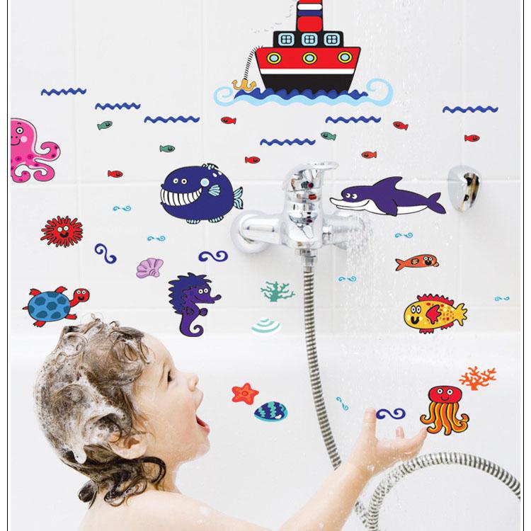 Underwater World Wall Sticker Living Room Bedroom Corridor Background Decoration Removable Sticker