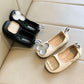 Girls' Leather Shoes Spring and Autumn Shallow Mouth Princess Single Shoes Soft-soled Shoes Children's Flat Bottom