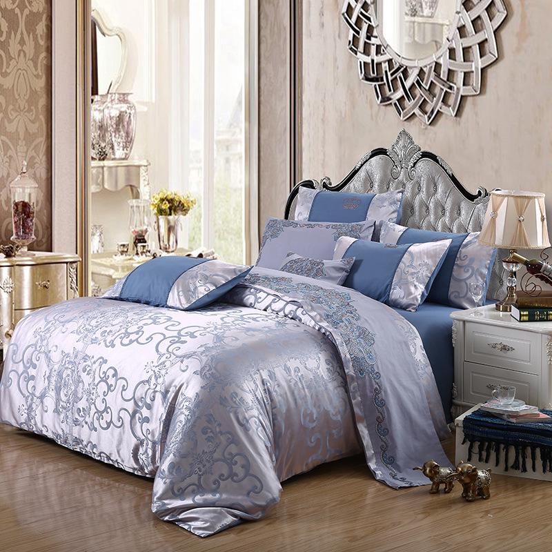 Luxury Jacquard Bedding Set Single Queen King Size Duvet Cover Set Bed Linen Quilt Cover