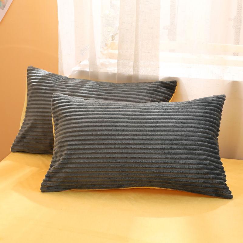 Double-sided Velvet Pocket Pillowcase Autumn and Winter Crystal Velvet Pillowcase Single Warm Pillowcase