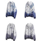 Autumn Winter Plus Velvet Sweater Couple  Loose Gradient Color Tie-dye Hoodie Men  Women Hooded Sweatshirt Unisex